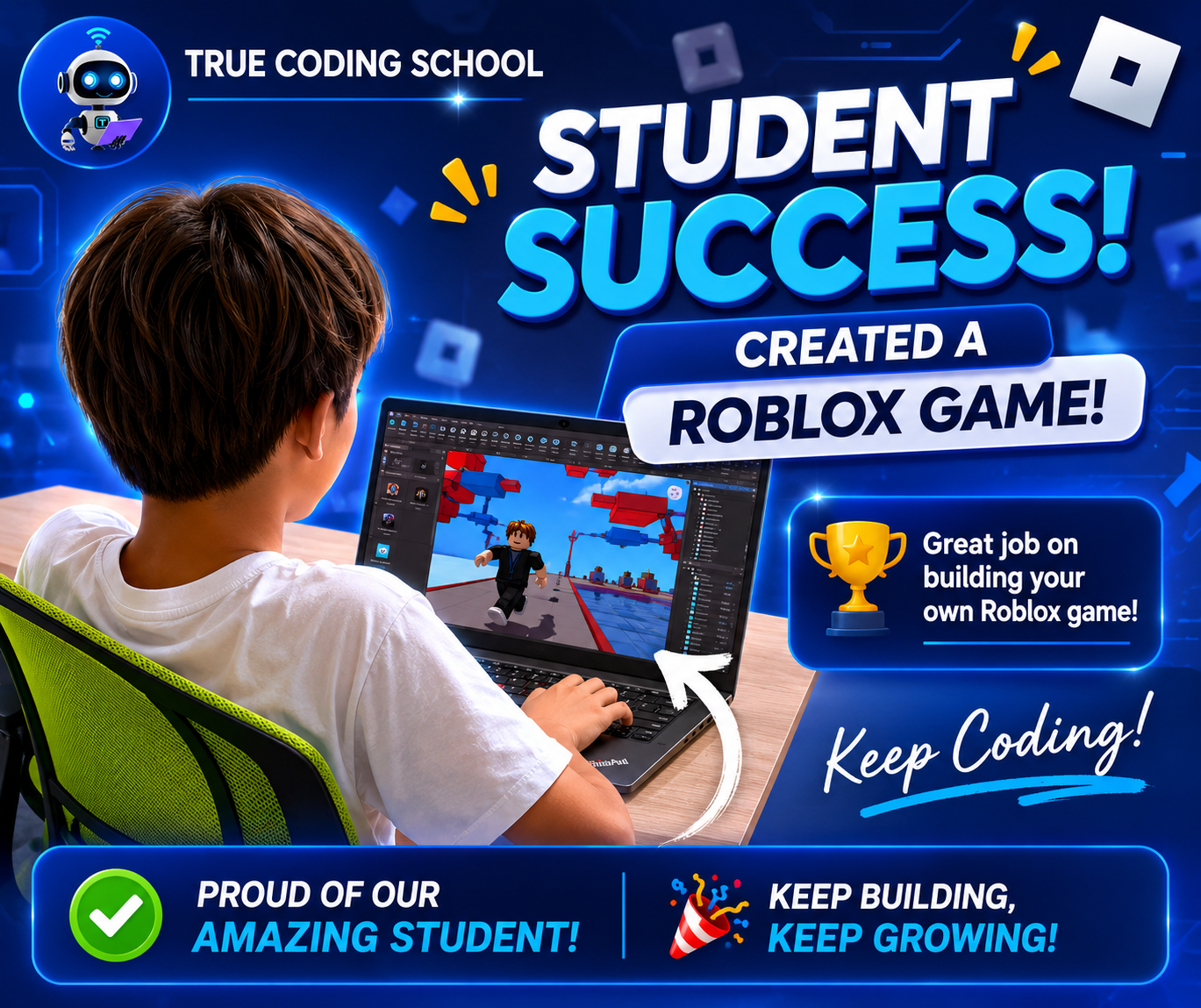 Does Your Child Play Roblox Every Day? Discover Game Development at True Coding School Phuket